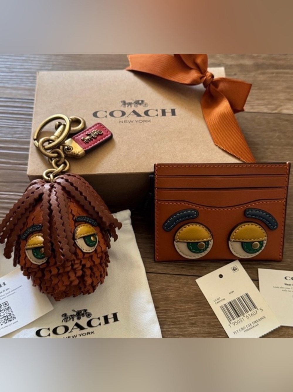 Coach Coachies RARE Dreamie limited edition keychain and card holder set